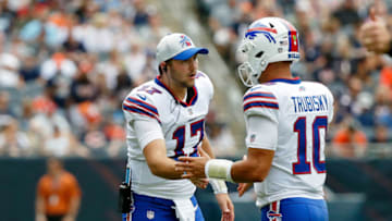 Josh Allen, Mitchell Trubisky, Buffalo Bills (Mandatory Credit: Jon Durr-USA TODAY Sports)
