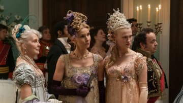 BRIDGERTON (L to R) JOANNA BOBIN as LADY COWPER and JESSICA MADSEN as CRESSIDA in episode 103 of BRIDGERTON Cr. LIAM DANIEL/NETFLIX © 2020