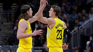 Kelly Olynyk and Lauri Markkanen of the Utah Jazz.