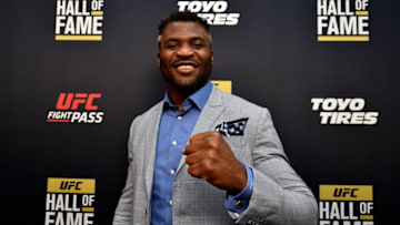 LAS VEGAS, NEVADA - JULY 05: Francis Ngannou poses on the red carpet prior to the UFC Hall of Fame Class of 2019 Induction Ceremony inside The Pearl at The Palms Casino Resort on July 5, 2019 in Las Vegas, Nevada. (Photo by Chris Unger/Zuffa LLC/Zuffa LLC via Getty Images)