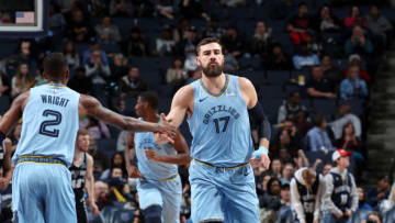 Jonas Valanciunas and Delon Wright were traded to the Memphis Grizzliesin February (Photo by Joe Murphy/NBAE via Getty Images)