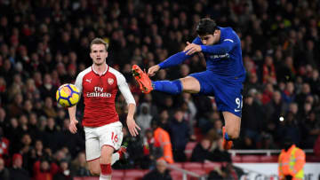LONDON, ENGLAND - JANUARY 03: Alvaro Morata of Chelsea in action during the Premier League match between Arsenal and Chelsea at Emirates Stadium on January 3, 2018 in London, England. (Photo by Shaun Botterill/Getty Images)