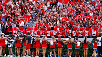 ATHENS, GA - SEPTEMBER 10: A general view of the Georgia Bulldogs student section in the first half against the Samford Bulldogs at Sanford Stadium on September 10, 2022 in Atlanta, Georgia. (Photo by Todd Kirkland/Getty Images)