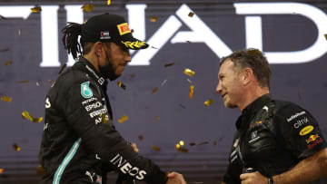 Lewis Hamilton, Christian Horner, Formula 1 (Photo by Lars Baron/Getty Images)