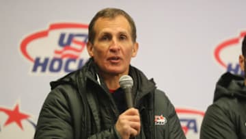 NEW YORK, NY - JANUARY 01: Tony Granato of USA Hockey speaks to the media during the 2018 Bridgestone NHL Winter Classic at Citi Field on January 1, 2018 in the Flushing neighborhood of the Queens borough of New York City. (Photo by Abbie Parr/Getty Images)