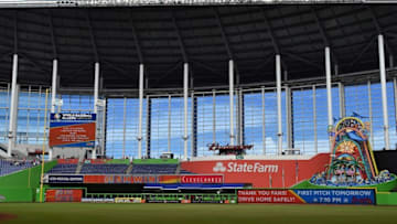 Sep 11, 2016; Miami, FL, USA; A general view of Marlins Park after a game between the Los Angeles Dodgers and the Miami Marlins. Mandatory Credit: Steve Mitchell-USA TODAY Sports