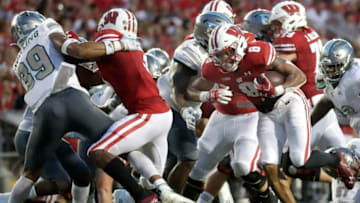 Wisconsin Badgers running back Jalen Berger (8) rushes for a second quarter touchdown against Eastern Michigan during their football game on Saturday, September 11, 2021 in Madison, Wis.Wm. Glasheen USA TODAY NETWORK-WisconsinApc Uw Badgers Vs E Mich Football 2783 101121wag