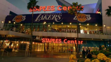Dec 10, 2013; Los Angeles, CA, USA; General view of the Staples Center exterior before the NBA game between the Phoenix Suns and the Los Angeles Lakers. Mandatory Credit: Kirby Lee-USA TODAY Sports