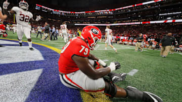 ATLANTA, GA - DECEMBER 01: Isaiah Wilson #79 of the Georgia Bulldogs (Photo by Kevin C. Cox/Getty Images)