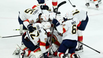 Sergei Bobrovsky #72 of the Florida Panthers celebrates. (Grant Halverson/Getty Images)