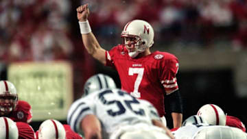 13 Nov 1999: Eric Crouch #7 of the Nebraska Cornhuskers calls the count from the line of scrimmage during a game against the Kansas State Wildcats at the Memorial Stadium in Lincoln, Nebraska. The Cornhuskers defeated the Wildcats 41-15. Mandatory Credit: Elsa Hasch /Allsport