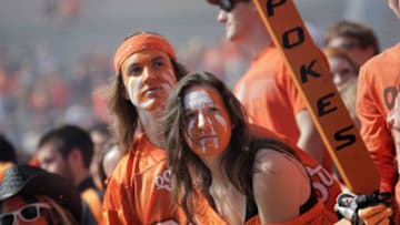 STILLWATER, OK - OCTOBER 5: Oklahoma State Cowboys fans watch the game against the Kansas State Wildcats October 5, 2013 at Boone Pickens Stadium in Stillwater, Oklahoma. The Cowboys defeated the Wildcats 33-29. (Photo by Brett Deering/Getty Images)