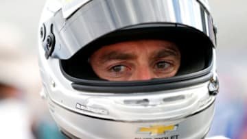 FORT WORTH, TEXAS - JUNE 07: Simon Pagenaud of France, driver of the #22 DXC Technology Team Penske Chevrolet, looks on during US Concrete Qualifying Day for the NTT IndyCar Series - DXC Technology 600 at Texas Motor Speedway on June 07, 2019 in Fort Worth, Texas. (Photo by Jonathan Ferrey/Getty Images)