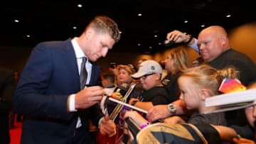 LAS VEGAS, NV - JUNE 20: Nathan MacKinnon of the Colorado Avalanche arrives at the 2018 NHL Awards presented by Hulu at the Hard Rock Hotel & Casino on June 20, 2018 in Las Vegas, Nevada. (Photo by Andre Ringuette/NHLI via Getty Images)