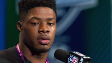 Feb 25, 2016; Indianapolis, IN, USA; Baylor wide receiver Corey Coleman speaks to the media during the 2016 NFL Scouting Combine at Lucas Oil Stadium. Mandatory Credit: Trevor Ruszkowski-USA TODAY Sports