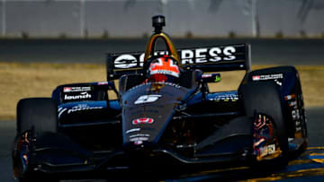 SONOMA, CA - SEPTEMBER 15: James Hinchcliffe driver of the #5 Schmidt Peterson Motorsports Honda (Photo by Robert Laberge/Getty Images)