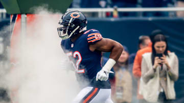 CHICAGO, IL - SEPTEMBER 30: Chicago Bears linebacker Khalil Mack (52) is introduced prior to a game between the Tampa Bay Buccaneers and the Chicago Bears on September 30, 2018, at the Soldier Field in Chicago, IL. (Photo by Patrick Gorski/Icon Sportswire via Getty Images)