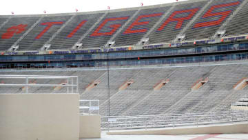 empty stands inside of Clemson Memorial Stadium on the campus of Clemson University on June 10, 2020 in Clemson, South Carolina. The campus remains open in a limited capacity due to the Coronavirus (COVID-19) pandemic. (Photo by Maddie Meyer/Getty Images)
