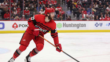 Detroit Red Wings, Michael Rasmussen #27. (Photo by Gregory Shamus/Getty Images)