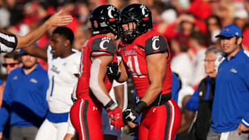 Cincinnati Bearcats senior linebacker Joel Dublanko against the Tulsa Golden Hurricane at Nippert Stadium.