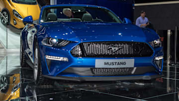 GENEVA, SWITZERLAND - MARCH 07: Ford Mustang is displayed at the 88th Geneva International Motor Show on March 7, 2018 in Geneva, Switzerland. Global automakers are converging on the show as many seek to roll out viable, mass-production alternatives to the traditional combustion engine, especially in the form of electric cars. The Geneva auto show is also the premiere venue for luxury sports cars and imaginative prototypes. (Photo by Robert Hradil/Getty Images)