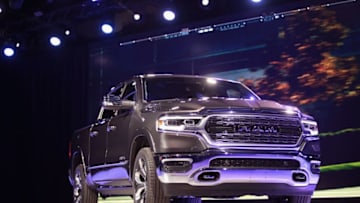 DETROIT, MI - JANUARY 15: Fiat Chrysler Automobiles (FCA), introduces the 2019 Ram 1500 pickup truck at the North American International Auto Show (NAIAS) on January 15, 2018 in Detroit, Michigan. The show is open to the public from January 20-28. (Photo by Scott Olson/Getty Images)