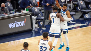 Malik Beasley and Anthony Edwards of the Minnesota Timberwolves both made SI's recent top 100 list. (Photo by Hannah Foslien/Getty Images)