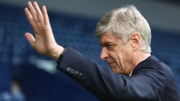 WEST BROMWICH, ENGLAND - MARCH 18: Arsene Wenger manager of Arsenal waves as he arrives prior to the Premier League match between West Bromwich Albion and Arsenal at The Hawthorns on March 18, 2017 in West Bromwich, England. (Photo by Matthew Lewis/Getty Images)