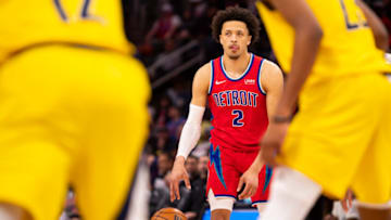 Detroit Pistons guard Cade Cunningham Credit: Raj Mehta-USA TODAY Sports