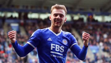 Kiernan Dewsbury-Hall of Leicester City (Photo by Marc Atkins/Getty Images)