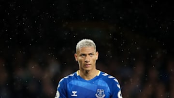 LIVERPOOL, ENGLAND - SEPTEMBER 13: Richarlison of Everton during the Premier League match between Everton and Burnley at Goodison Park on September 13, 2021 in Liverpool, England. (Photo by Robbie Jay Barratt - AMA/Getty Images)