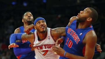 Although they likely prefer Memphis Grizzlies' center Marc Gasol, Detroit Pitons' big man Greg Monroe could be a good fit with the New York Knicks during the NBA's free agency period in 2015 Mandatory Credit: Jim O'Connor-USA TODAY Sports