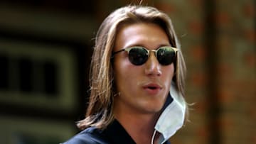 CLEMSON, SOUTH CAROLINA - JUNE 13: Clemson quarterback Trevor Lawrence addresses the media before the "March for Change" protest at Bowman Field on June 13, 2020 in Clemson, South Carolina. The protests were in response to the death of George Floyd, an African American, while in the custody of the Minneapolis police. Protests calling for an end to police brutality have spread across cities in the U.S., and in other parts of the world. (Photo by Maddie Meyer/Getty Images)