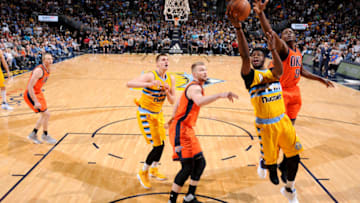 DENVER, CO - APRIL 9: Emmanuel Mudiay