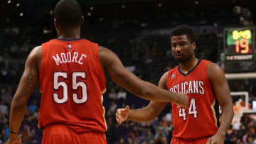 New Orleans Pelicans Solomon Hill and E'Twaun Moore (Photo by Christian Petersen/Getty Images)