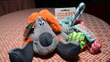 BEL AIR, CA - OCTOBER 20: Dog toys displayed at ASPCA's Los Angeles Benefit on October 20, 2016 in Bel Air, California. (Photo by Matt Winkelmeyer/Getty Images for ASPCA)