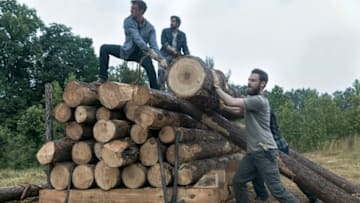 Rhys Coiro as Jed, Ross Marquand as Aaron - The Walking Dead _ Season 9, Episode 2 - Photo Credit: Jackson Lee Davis/AMC