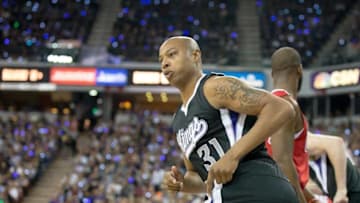 Oct 28, 2015; Sacramento, CA, USA; Sacramento Kings forward Caron Butler (31) looks to the Los Angeles Clippers bench after a basket during the third quarter at Sleep Train Arena. The Los Angeles Clippers defeated the Sacramento Kings 111-104. Mandatory Credit: Kelley L Cox-USA TODAY Sports