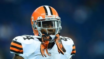 Aug 9, 2014; Detroit, MI, USA; Cleveland Browns running back Ben Tate (44) against the at Ford Field. Mandatory Credit: Andrew Weber-USA TODAY Sports