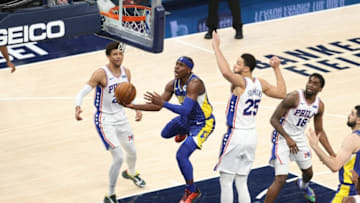 Aaron Holiday, Sixers rumors (Photo by Andy Lyons/Getty Images)