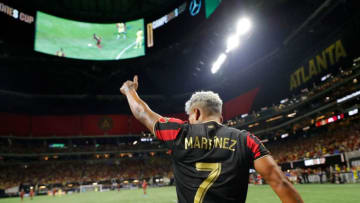 ATLANTA, GEORGIA - AUGUST 14: Josef Martinez #7 of Atlanta United reacts against Club America during the final of the Campeones Cup between Club America and Atlanta United at Mercedes-Benz Stadium on August 14, 2019 in Atlanta, Georgia. (Photo by Kevin C. Cox/Getty Images)