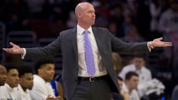 PHILADELPHIA, PA - JANUARY 27: Head coach Kevin Willard of the Seton Hall Pirates reacts in the first half against the Villanova Wildcats at the Wells Fargo Center on January 27, 2019 in Philadelphia, Pennsylvania. Villanova defeated Seton Hall 80-52. (Photo by Mitchell Leff/Getty Images)