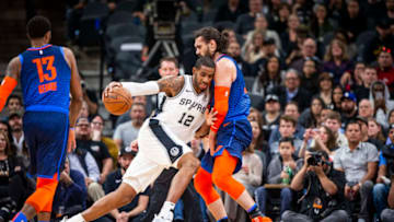 LaMarcus Aldridge, Steven Adams, OKC Thunder (Photos by Zach Beeker/NBAE via Getty Images)
