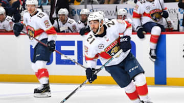 PITTSBURGH, PA - MARCH 05: Vincent Trocheck #21 of the Florida Panthers skates against the Pittsburgh Penguins at PPG Paints Arena on March 5, 2019 in Pittsburgh, Pennsylvania. (Photo by Joe Sargent/NHLI via Getty Images)