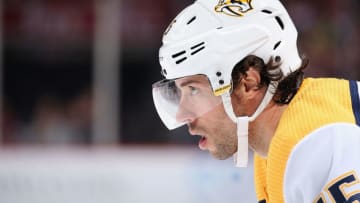 GLENDALE, ARIZONA - OCTOBER 17: Craig Smith #15 of the Nashville Predators during the first period of the NHL game against the Arizona Coyotes at Gila River Arena on October 17, 2019 in Glendale, Arizona. (Photo by Christian Petersen/Getty Images)