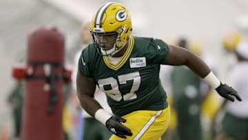May 6, 2016; Green Bay, WI, USA; Green Bay Packers first round pick Kenny Clark during rookie minicamp. Mandatory Credit: Mark Hoffman/Milwaukee Journal Sentinel via USA TODAY NETWORK