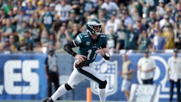 LOS ANGELES, CA - DECEMBER 10: Quarterback Carson Wentz