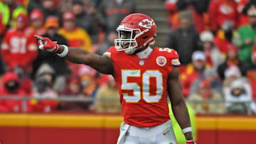 Outside linebacker Justin Houston #50 of the Kansas City Chiefs (Photo by Peter G. Aiken/Getty Images )
