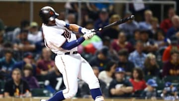 Nov 7, 2015; Phoenix, AZ, USA; Minnesota Twins outfielder Adam Brett Walker II during the Arizona Fall League Fall Stars game at Salt River Fields. Mandatory Credit: Mark J. Rebilas-USA TODAY Sports