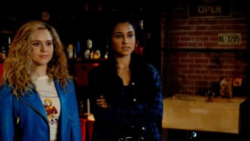 DC's Stargirl -- "Summer School: Chapter 2" -- Image Number: STG202fg_0006r.jpg -- Pictured (L-R): Brec Bassinger as Courtney Whitmore and Yvette Monreal as Yolanda Montez -- Photo: The CW -- © 2021 The CW Network, LLC. All Rights Reserved.